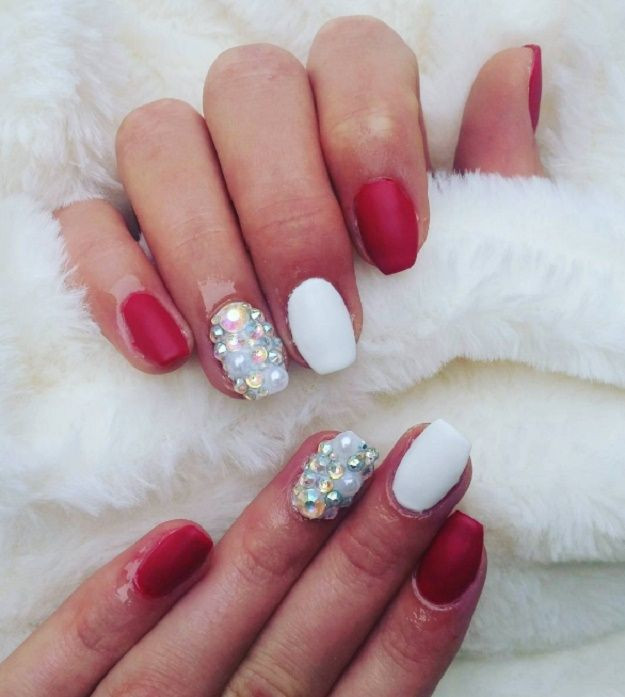 Red And White Nail Designs
 18 Red And White Nail Art Designs To Try Valentine s Day