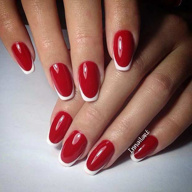 Red And White Nail Designs
 51 Cool French Tip Nail Designs Page 3 of 5