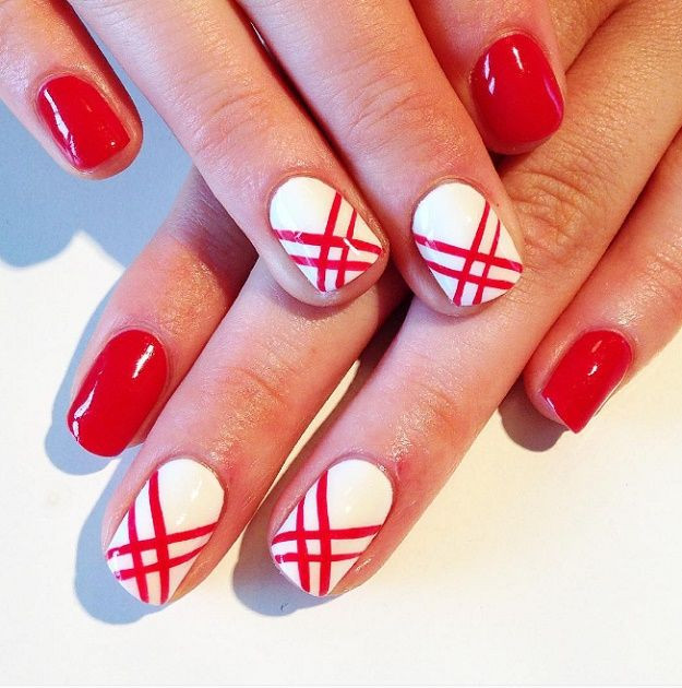 Red And White Nail Designs
 18 Red And White Nail Art Designs To Try Valentine s Day