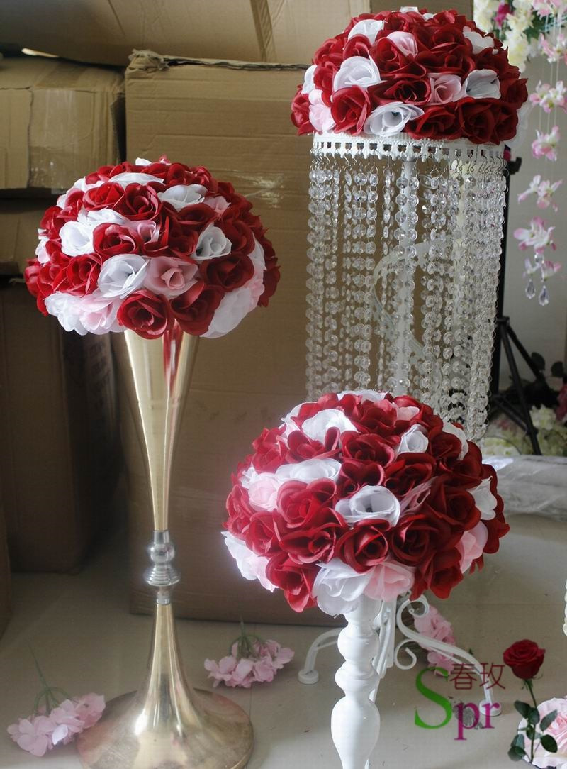 Red And White Wedding Decorations
 Aliexpress Buy Mix red white Wedding kissing flower