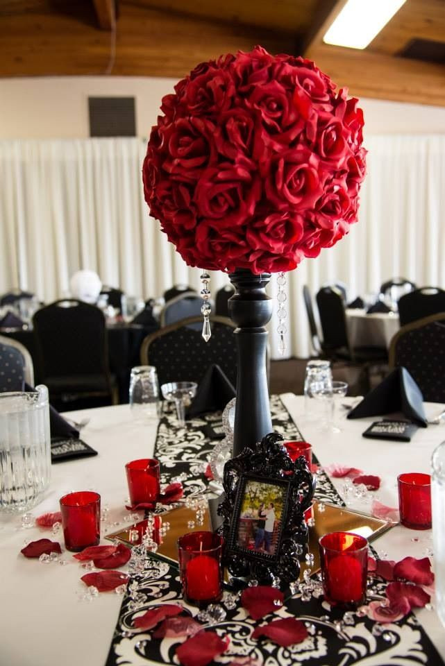 Red And White Wedding Decorations
 Black Red and White DIY wedding I was in love with our