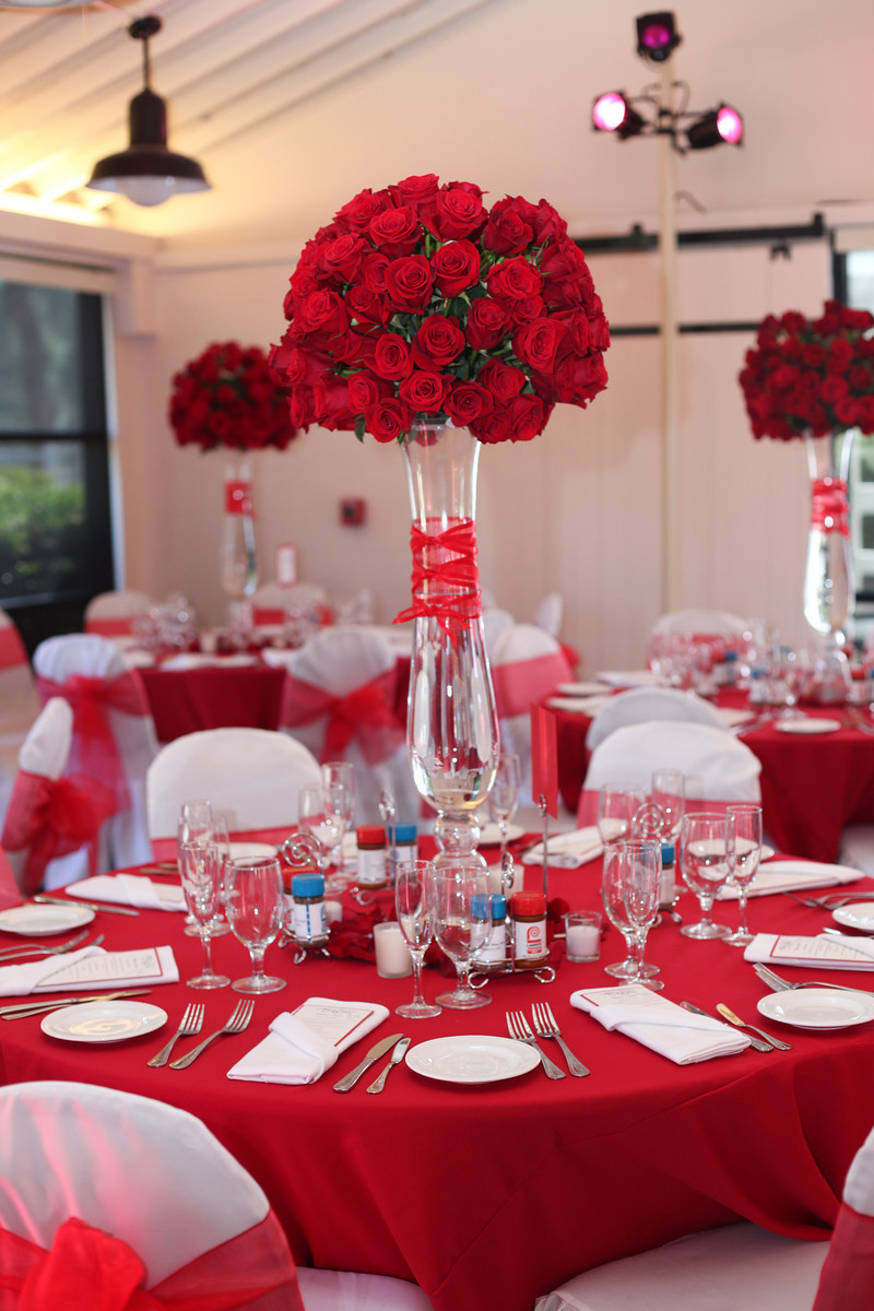 Red And White Wedding Decorations
 Carla Holt Floral Designs Wedding and Event Flowers