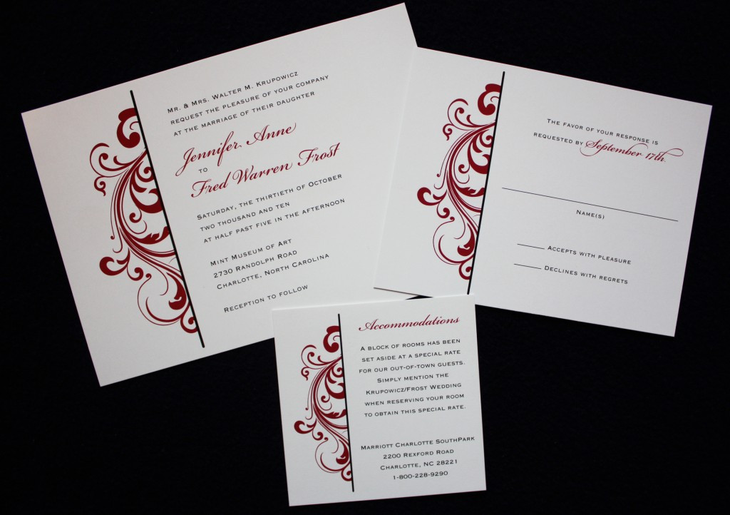 Red And White Wedding Invitations
 Wedding Invitation Red And White