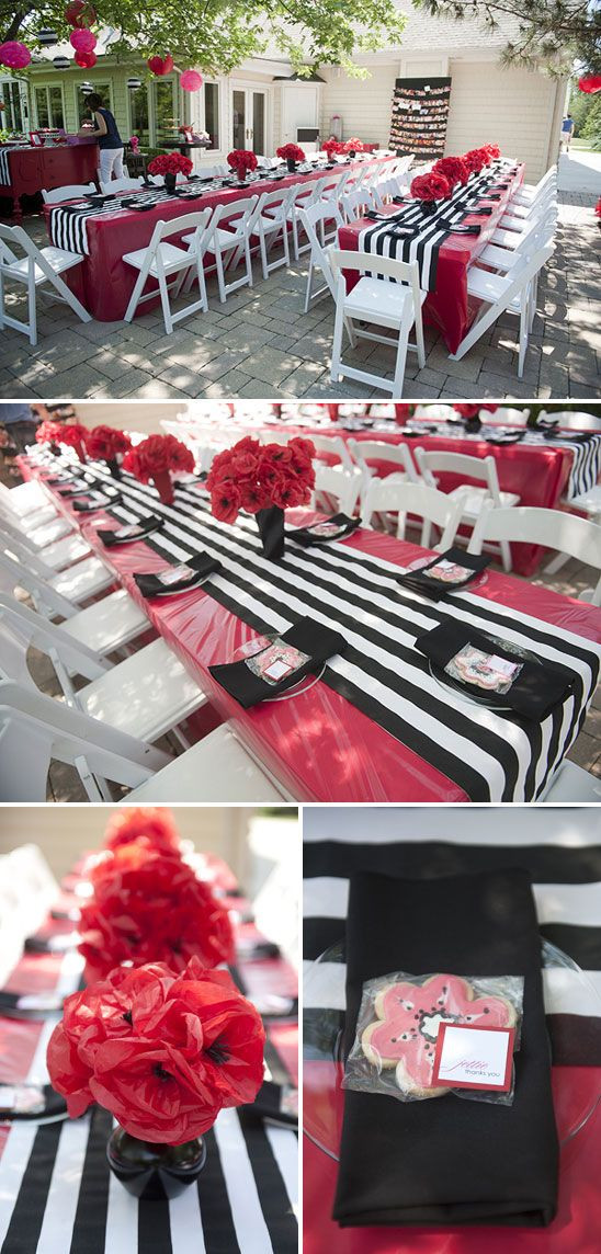 Red Black And White Graduation Party Ideas
 Pretty Poppy Birthday Party Those are MY cookies at each
