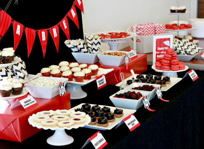 Red Black And White Graduation Party Ideas
 32 best Red & Black Graduation Party images on Pinterest