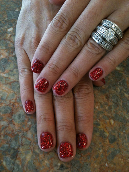 Red Nails Wedding
 Simple Red Wedding Nail Art Designs & Ideas 2014
