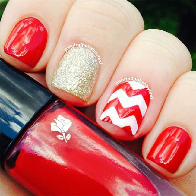 Red Nails Wedding
 25 Hottest and Cute Red Nail Designs 2018 SheIdeas