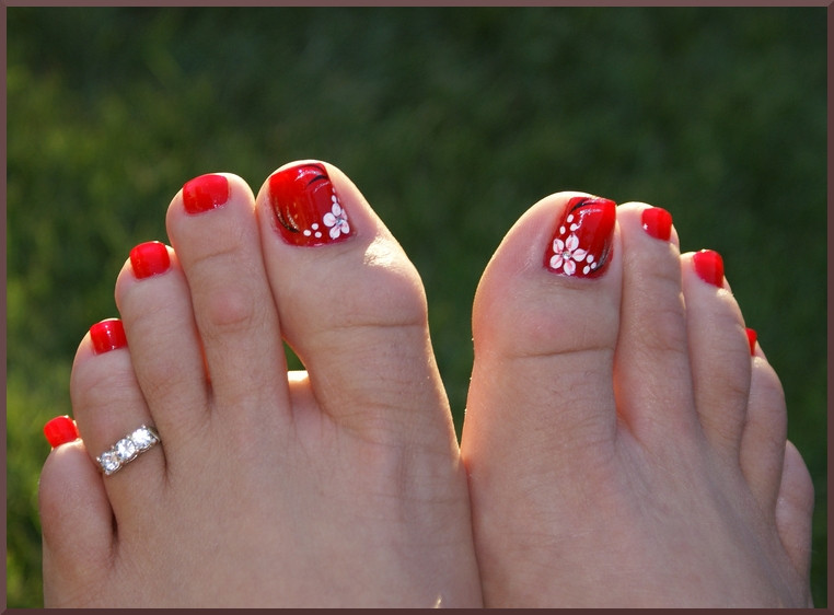 Red Toe Nail Designs
 Toenail designs Simple toenail designs