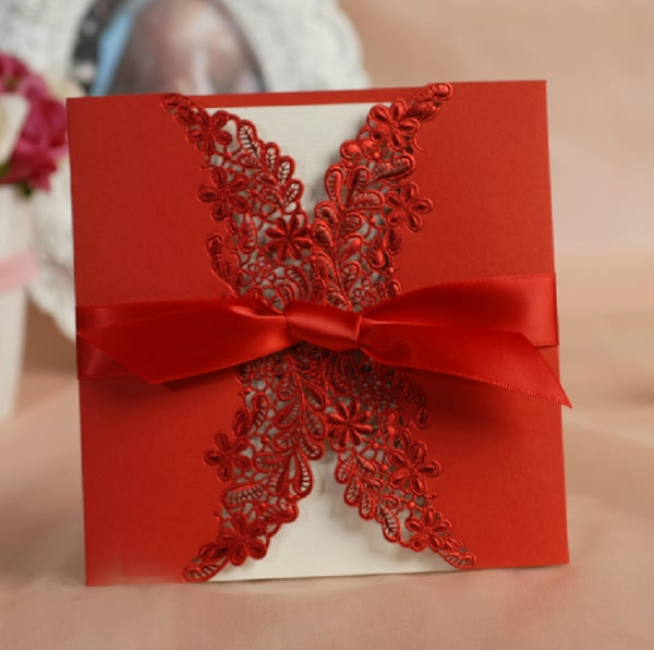 Red Wedding Invitations
 GO LACE Wedding Invitations 2014 Trends Part 1