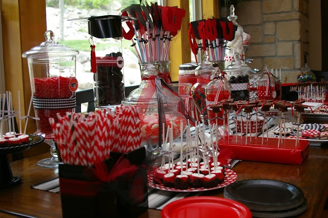 Red White And Black Graduation Party Ideas
 Graduation Party Red and Black Party Ideas