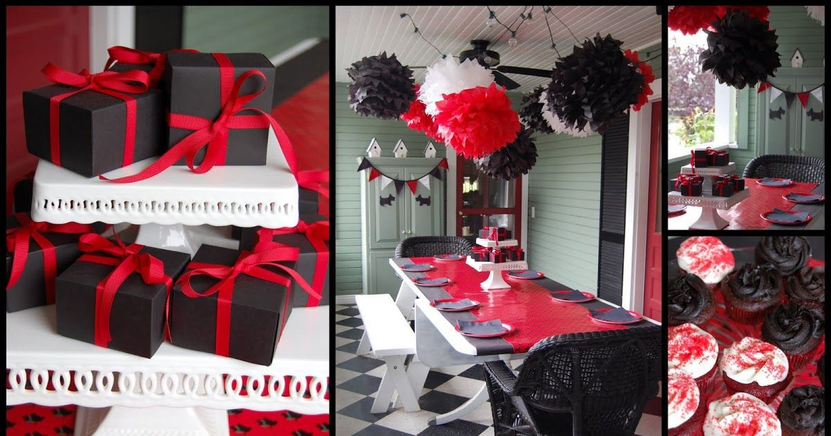 Red White And Black Graduation Party Ideas
 I went a little crazy with red black and white this week