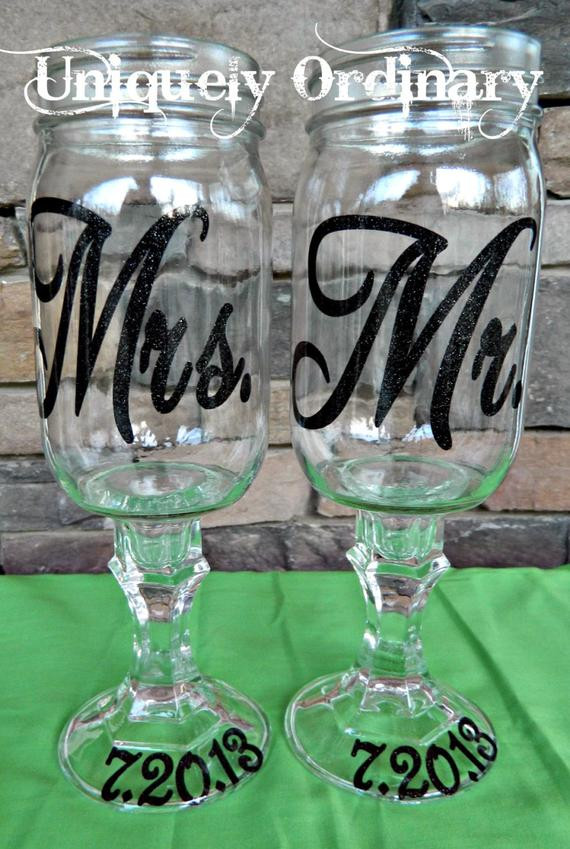 Redneck Wedding Gifts
 Items similar to Mr and Mrs Redneck Wine Glasses Can be