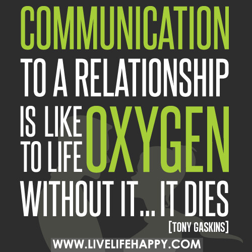 Relationship Communication Quotes
 munication to a relationship is like oxygen to life Wi