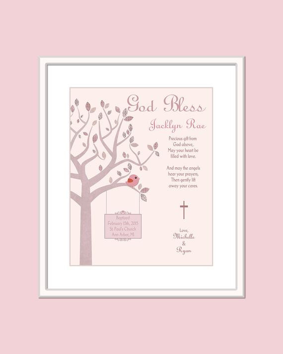 Religious Baby Gift
 Christian Baby Gift Girl Baptism Gift Personalized