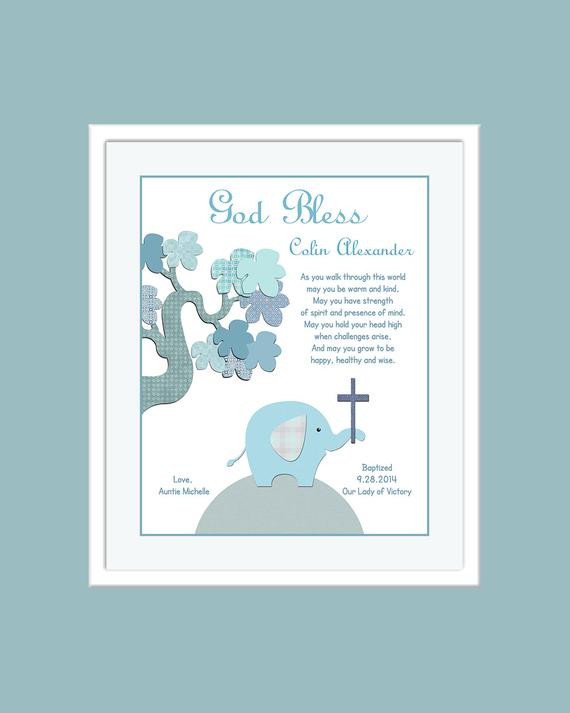 Religious Baby Gift
 Baptism Gift for Boys Christian Nursery Decor by