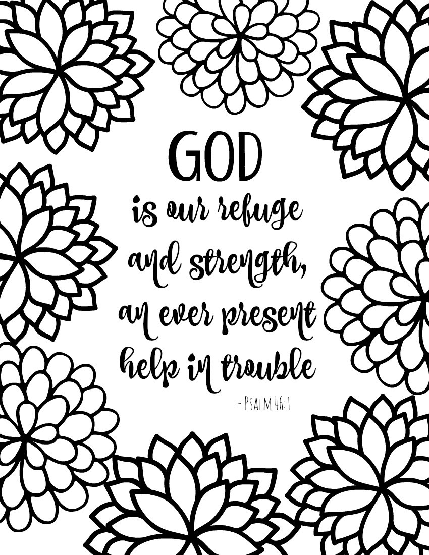 Religious Coloring Pages For Adults
 Free Printable Bible Verse Coloring Pages with Bursting
