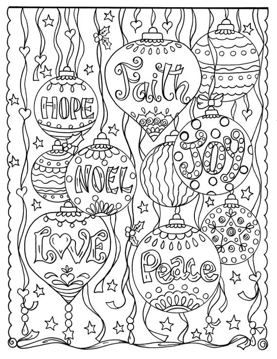Religious Coloring Pages For Adults
 Christmas Christian coloring page digital printable adult