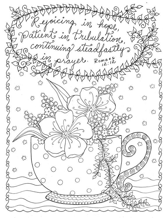 Religious Coloring Pages For Adults
 Digital Coloring page Christian Coloring Scripture Instant
