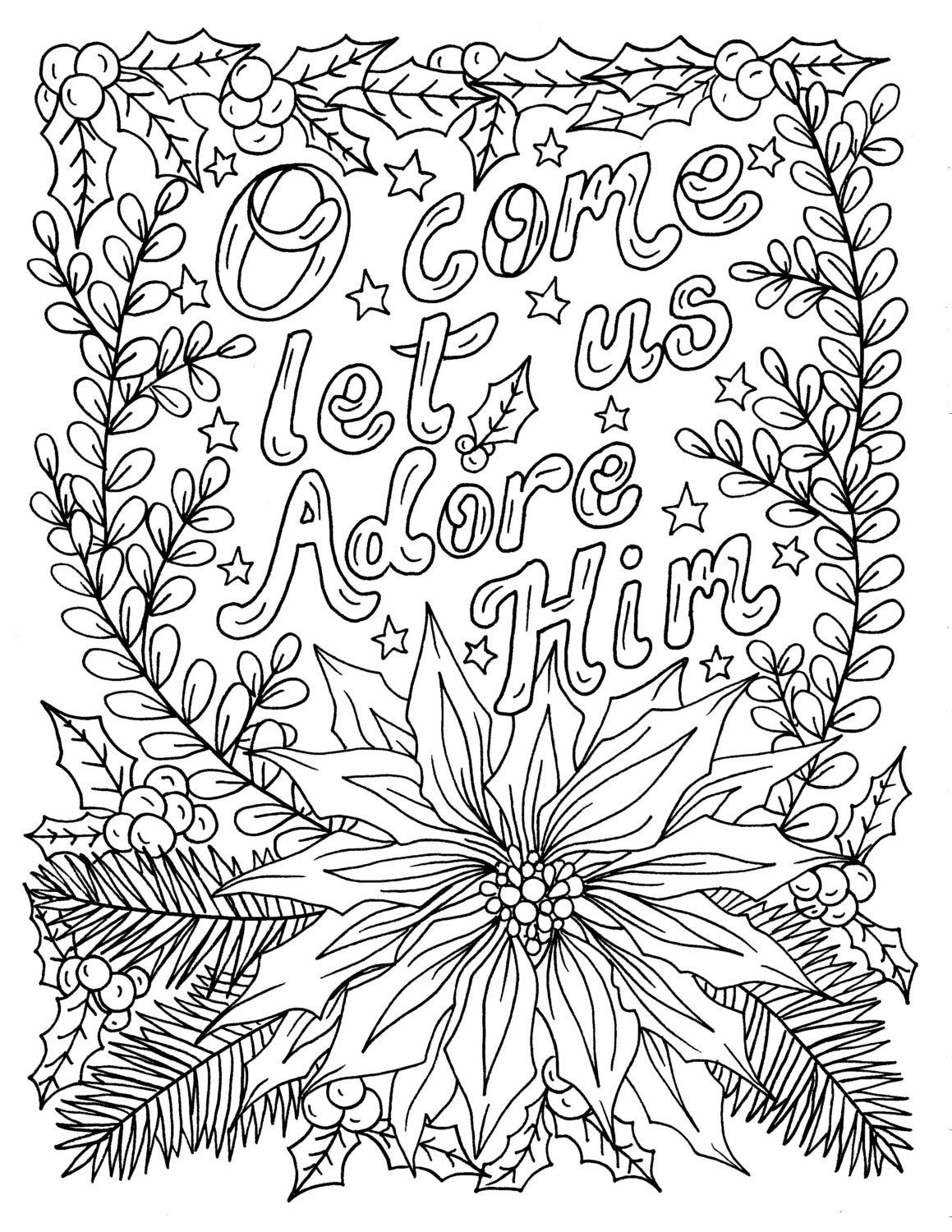 Religious Coloring Pages For Adults
 Christian Christmas Coloring Page Adult Coloring Books Art
