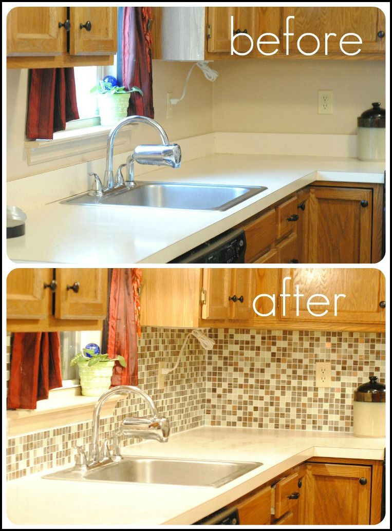 Replacing Kitchen Backsplash
 Remove laminate counter backsplash and replace with tile