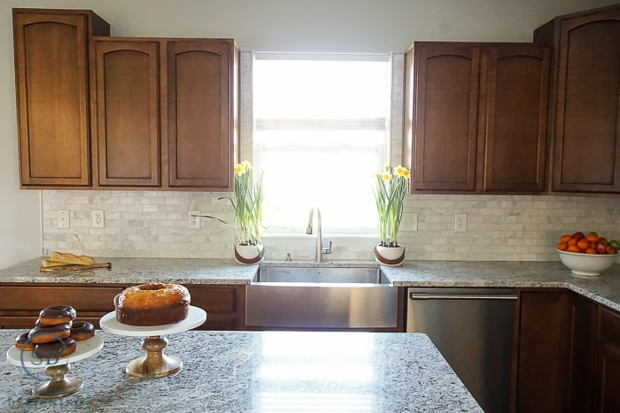 Replacing Kitchen Backsplash
 Kitchen Remodel Reveal How to Install a Kitchen Cabinet