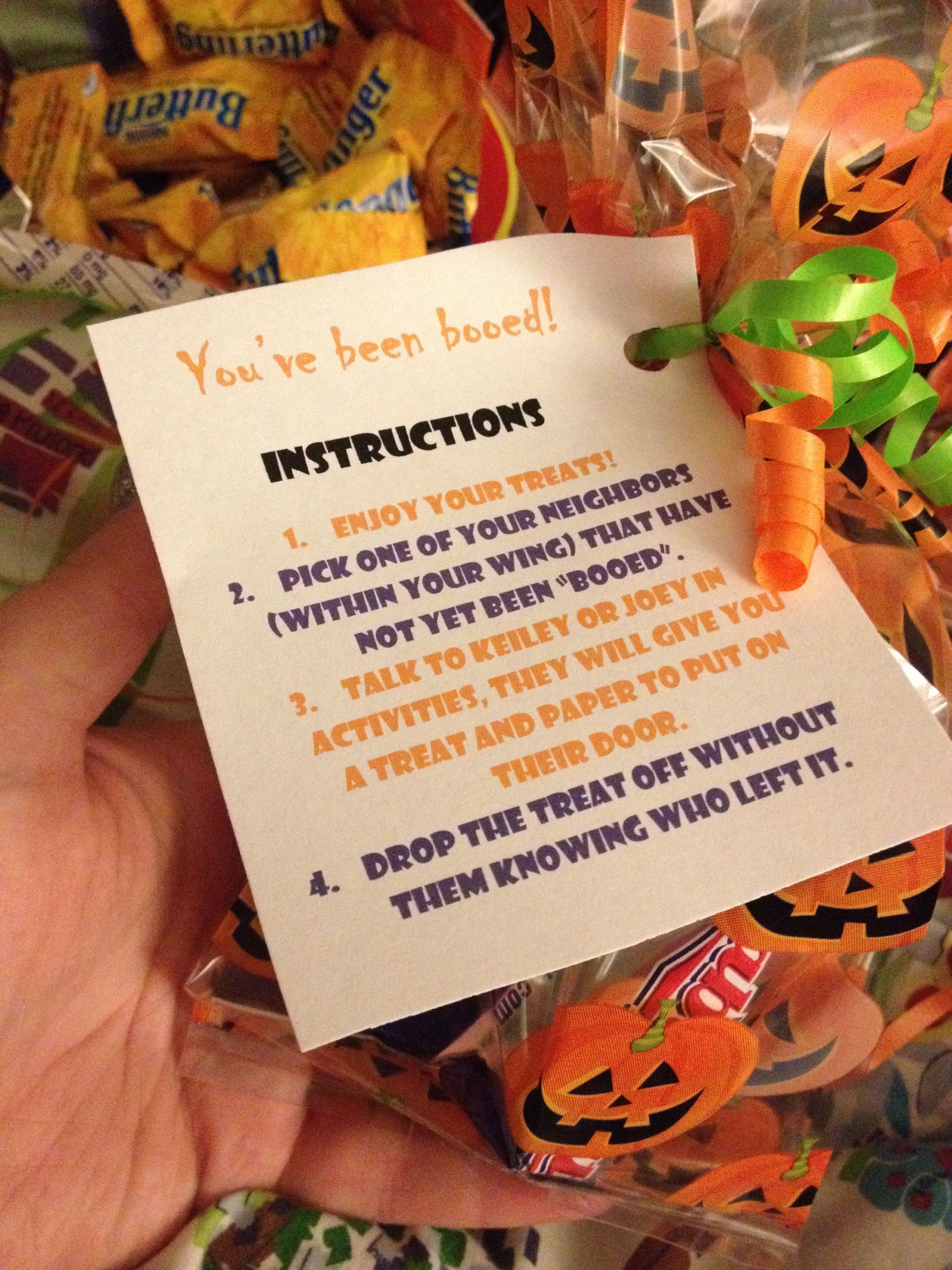 Resident Halloween Party Ideas
 Halloween Boo ts for my residents to give to one