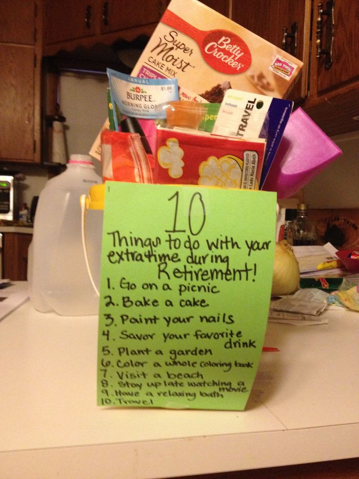 Retirement Party Gift Ideas
 23 best Basket Ideas images on Pinterest