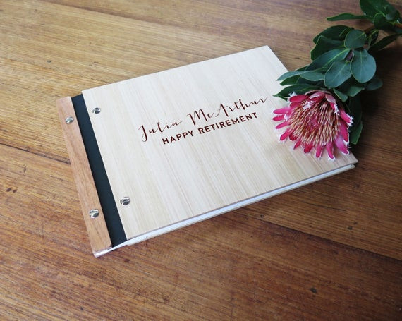 Retirement Party Guest Book Ideas
 Items similar to Retirement Book Colleague Gift Happy