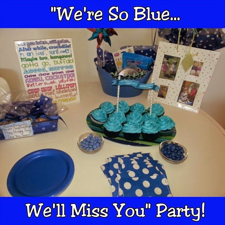 Retirement Party Ideas For Coworker
 We ll Miss You Blue Themed Farewell Party for Molly