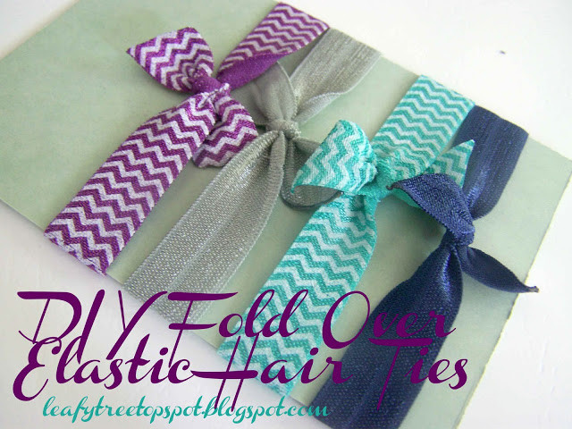 Ribbon Hair Ties DIY
 Made by Me d with you Tutorial DIY Fold Over