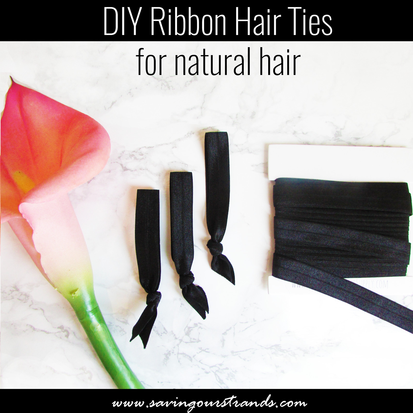 Ribbon Hair Ties DIY
 SavingOurStrands