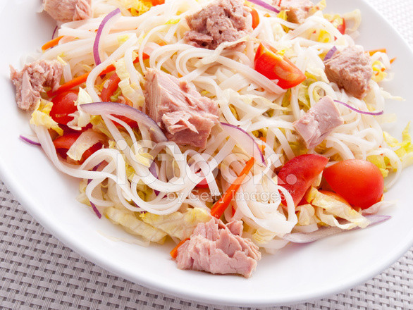 Rice Noodles Fish
 Rice Noodle Salad With Tuna Fish stock photos Free