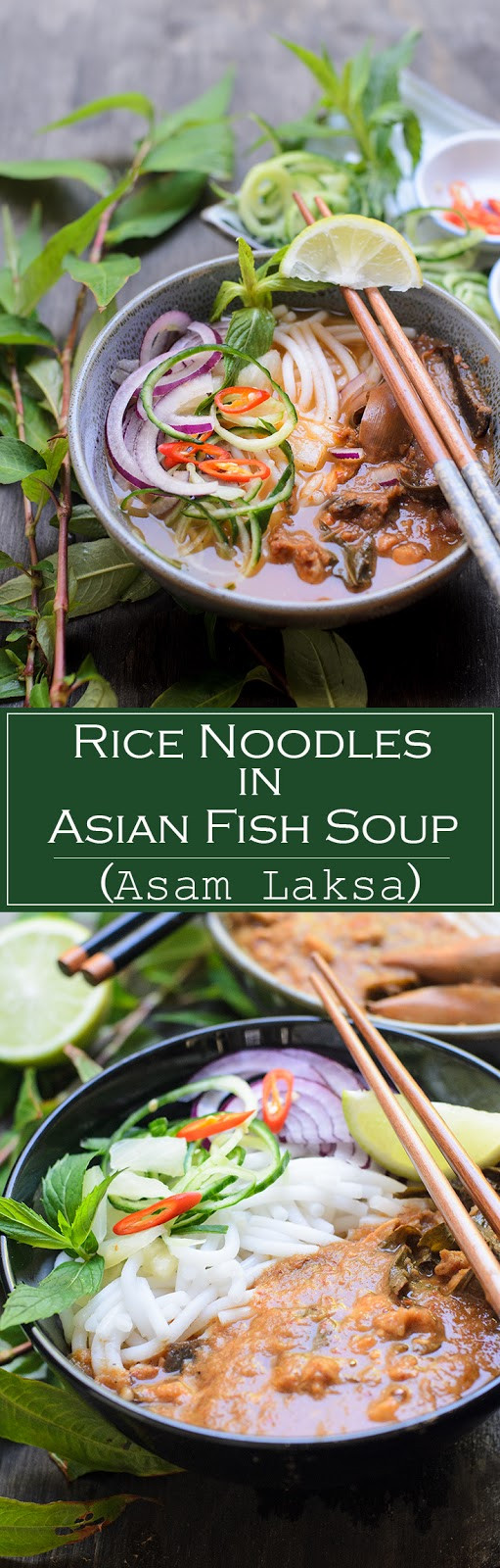 Rice Noodles Fish
 Rice Noodles in Asian Fish Soup Asam Laksa Lisa s