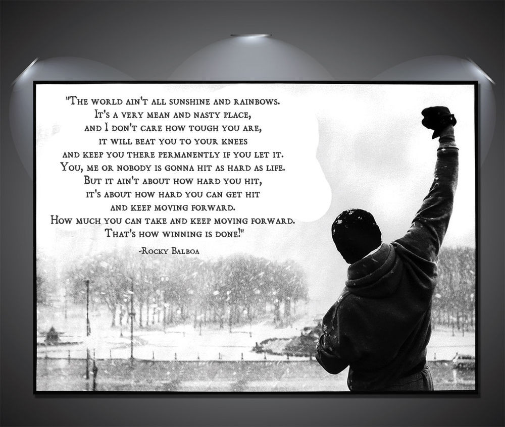 Rocky Motivational Quotes
 Rocky Balboa Quote Vintage Poster A1 A2 A3 A4