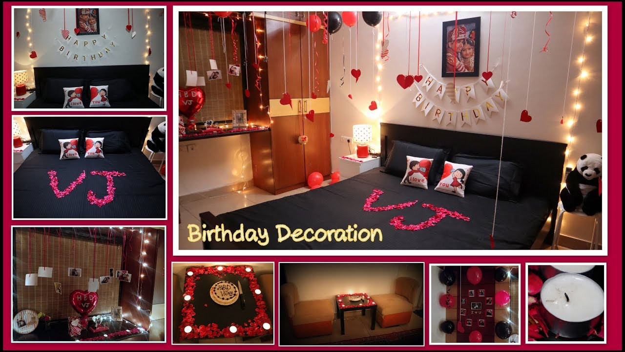 Romantic Birthday Gifts For Husband
 Birthday Decoration Ideas at home Surprise Decoration for