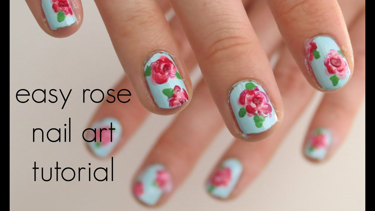 Rosary Nail Designs
 easy rose nail art tutorial