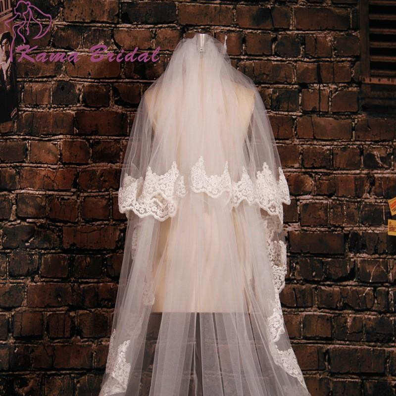 Royal Length Wedding Veils
 Luxury Cathedral Length Lace Wedding Veil With b Royal