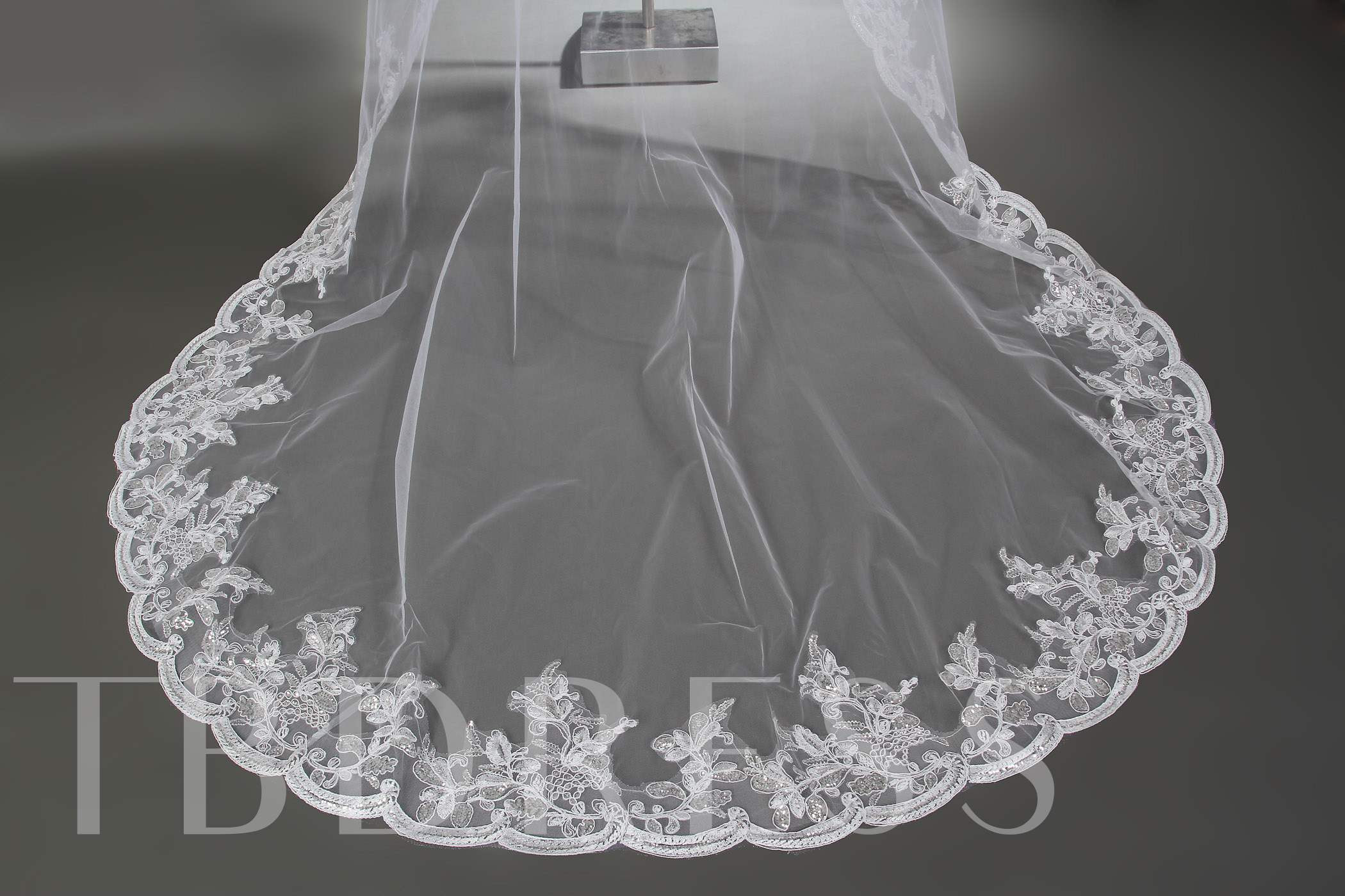 Royal Length Wedding Veils
 Royal Length White Lace Wedding Veil Tbdress