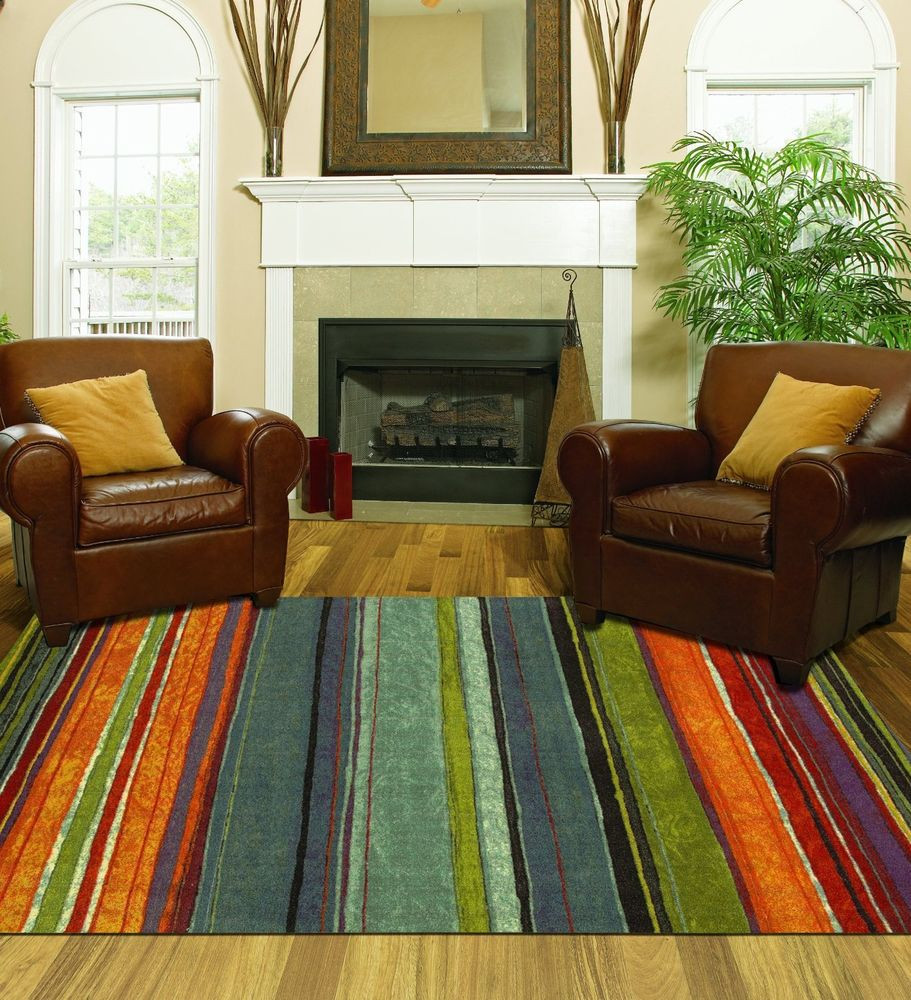 Rugs In Living Room
 Area Rug Colorful 8x10 Living Room Size Carpet Home