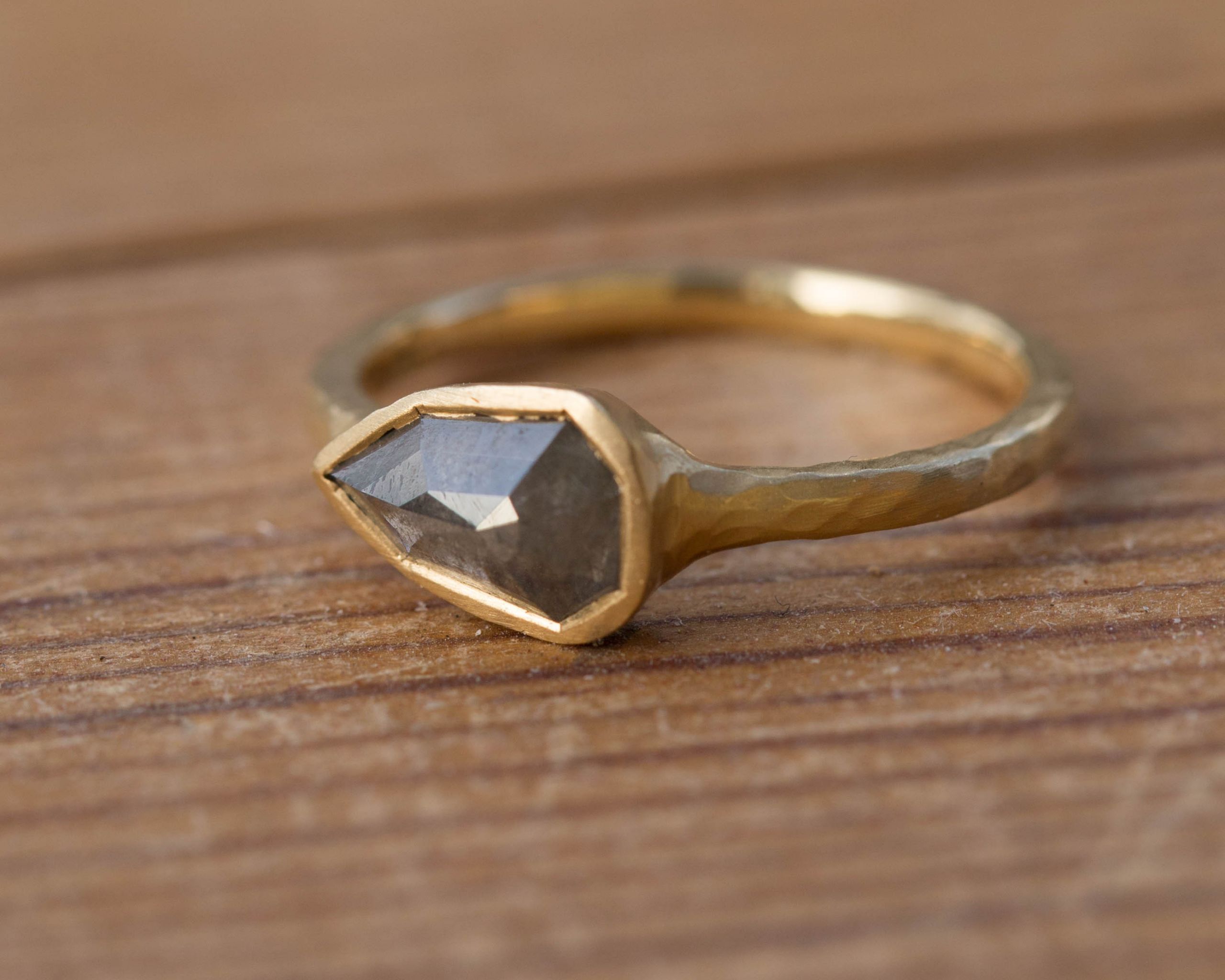 Rustic Diamond Engagement Ring
 Rustic Grey Diamond Engagement Ring