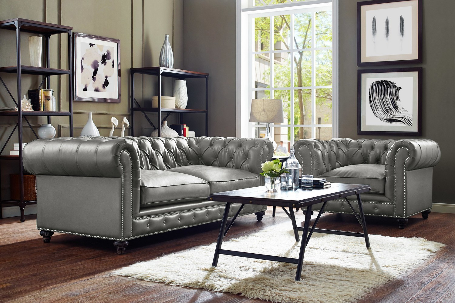 Rustic Living Room Sets
 TOV Furniture Durango Rustic Grey Living Room Set S98 C53