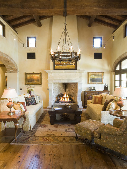 Rustic Living Room With Fireplace
 Decorative Beams Home Design Ideas Remodel and