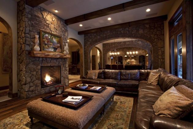 Rustic Living Room With Fireplace
 19 Stunning Rustic Living Rooms With Charming Stone Fireplace
