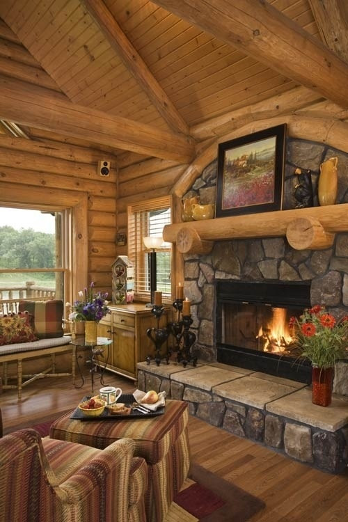 Rustic Living Room With Fireplace
 55 Airy And Cozy Rustic Living Room Designs DigsDigs