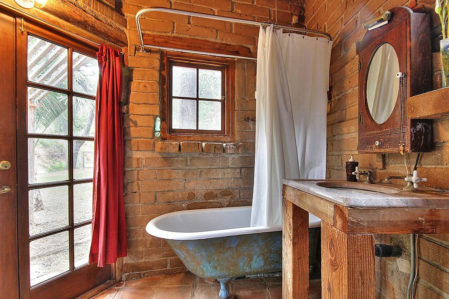 Rustic Small Bathroom
 Rugged and Ravishing 25 Bathrooms with Brick Walls