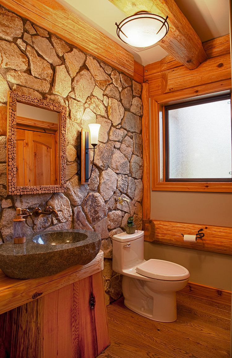 Rustic Small Bathroom
 30 Exquisite and Inspired Bathrooms with Stone Walls