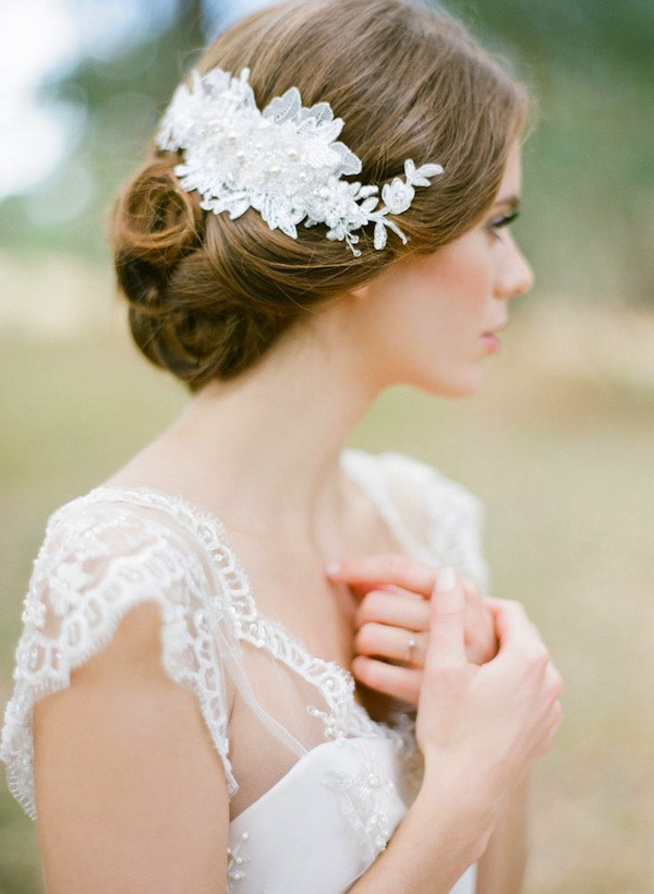 Rustic Wedding Hairstyles
 25 Prettiest Lace Bridal Hairpieces & Headpieces For Your