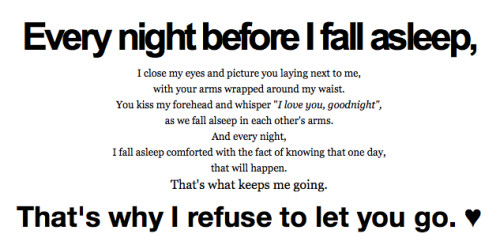 Sad Love Quotes For Him Long Distance
 i wont let you go on Tumblr