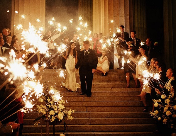 Safe Sparklers Wedding
 Go Out With A Bang Coordinating Sparkler Exits