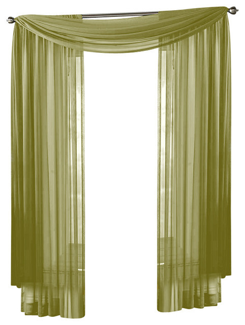 Sage Green Kitchen Curtains
 HLC ME Sheer Curtain Window Sage Green Panel